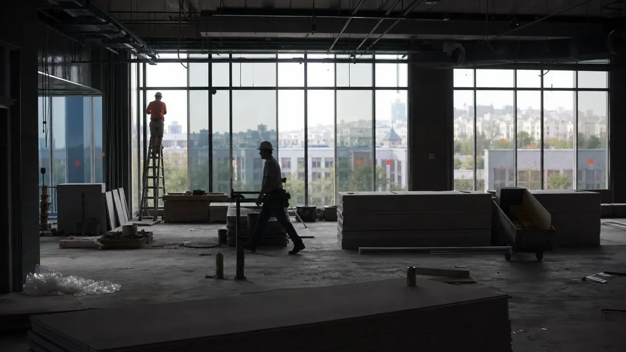 A backlit view of a hospitality build-out, illustrating COM, the double lead time hiding in your fabric choice