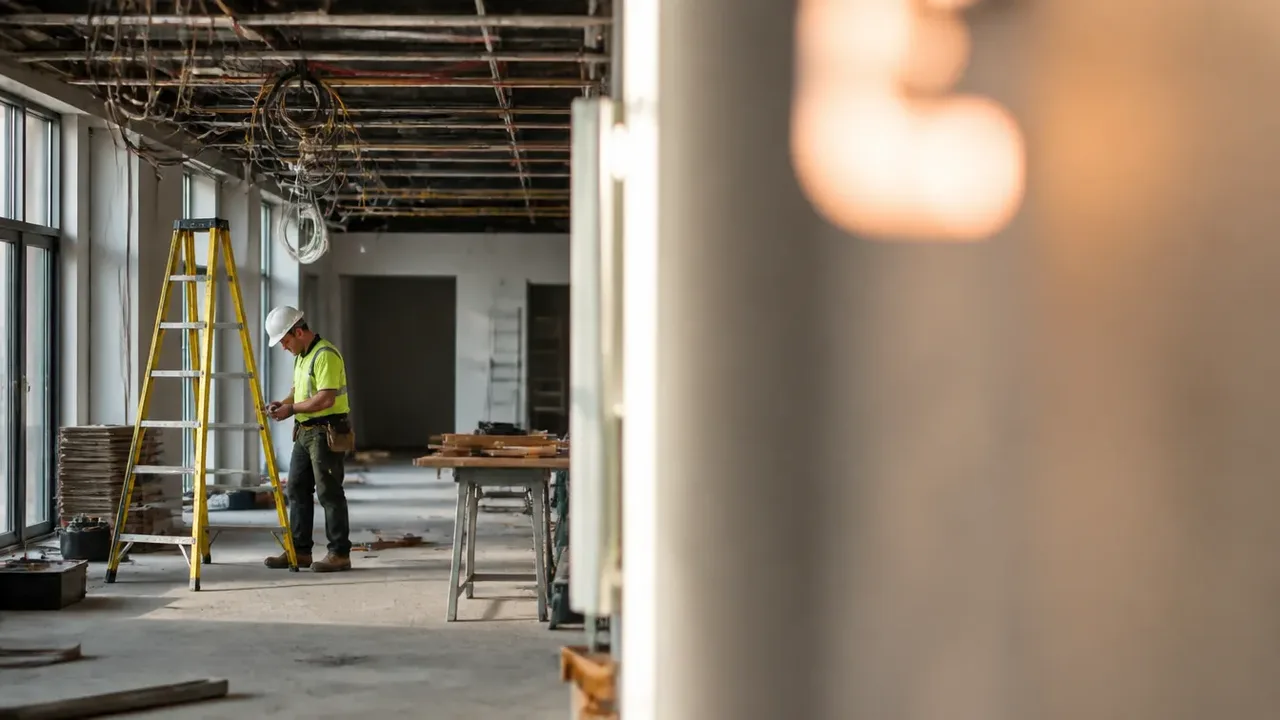 A build-out scene illustrating how the problem unfolds, shot through soft foreground focus