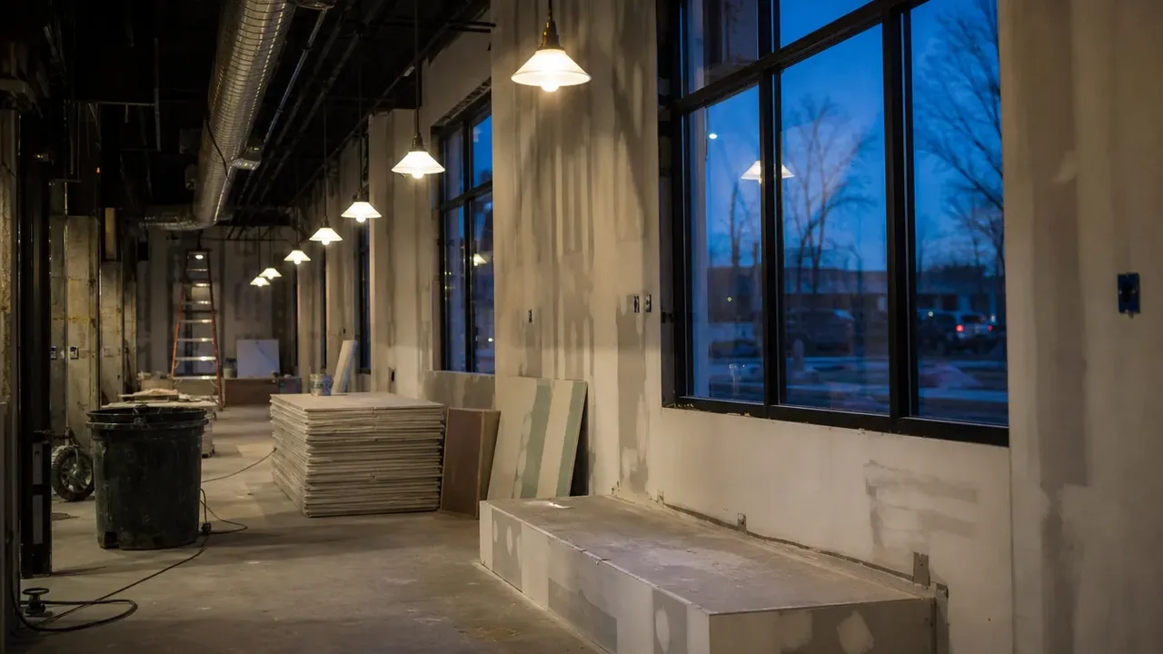 Dusk light and lit interiors in a hospitality build-out, illustrating openings that went wrong, six patterns we keep seeing